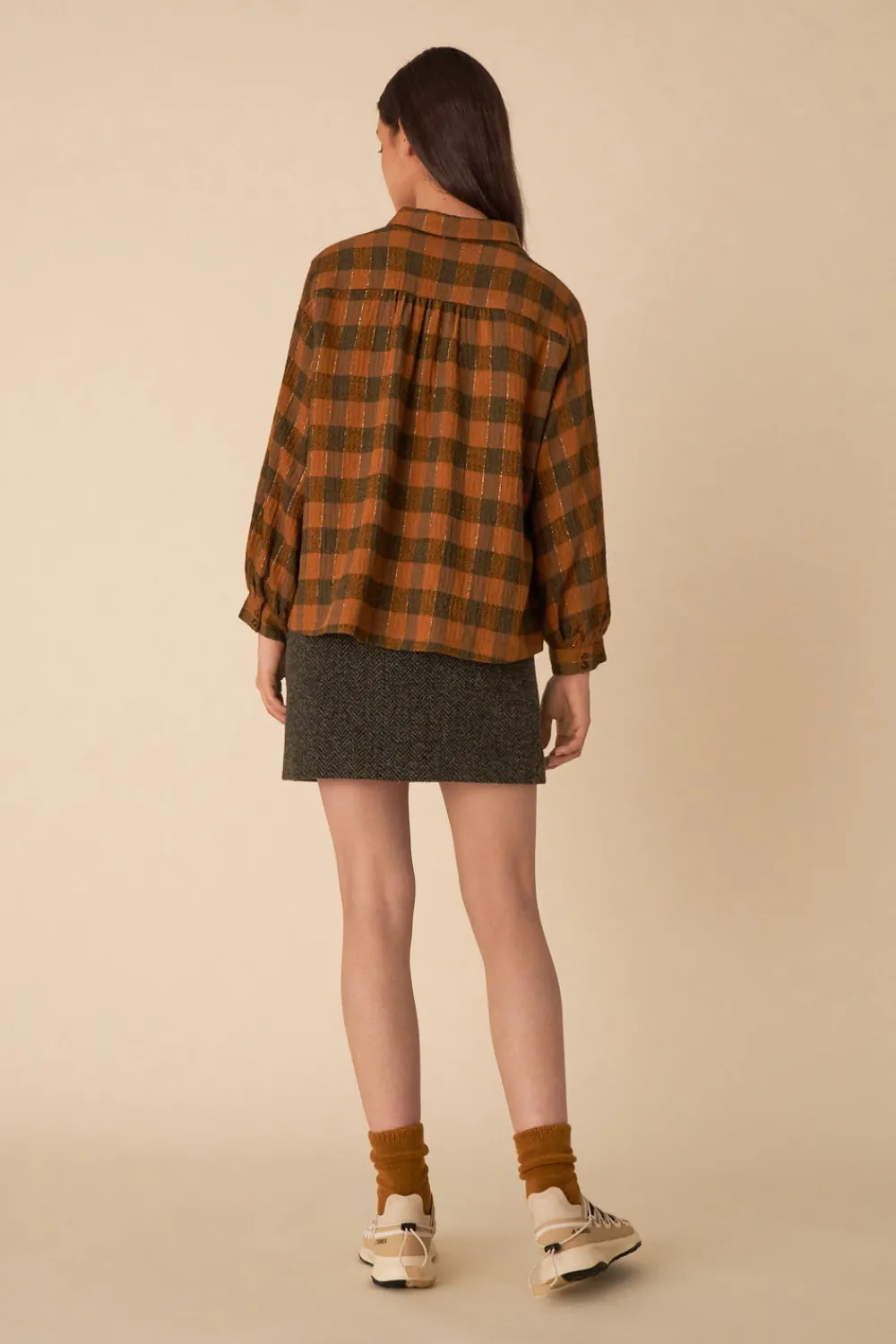 Des Petits Hauts blouse virgile carreaux gingembre CARREAUXGINGEMBRE Hot