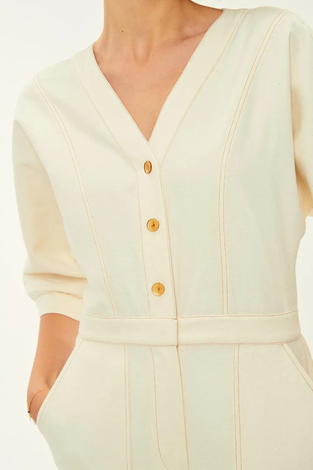 Des Petits Hauts Combi pantalon Emanuel CREME Fashion