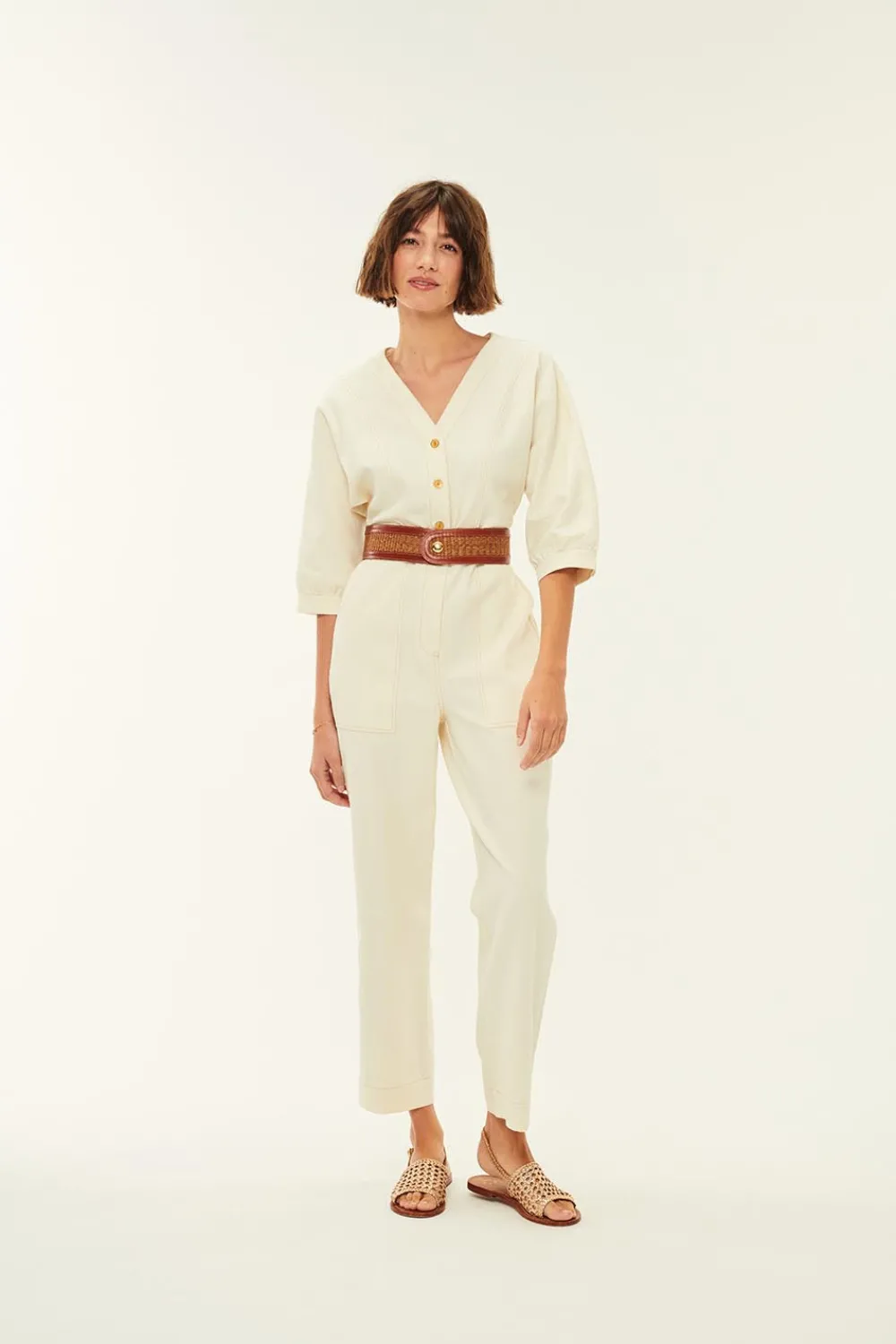 Des Petits Hauts Combi pantalon Emanuel CREME Fashion