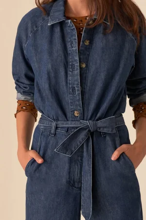Des Petits Hauts combi pantalon loustik denim bleu stone DENIMBLEUSTONE Best