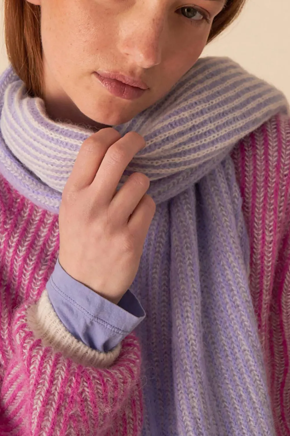 Des Petits Hauts echarpe chopi ecru/glacon Fashion