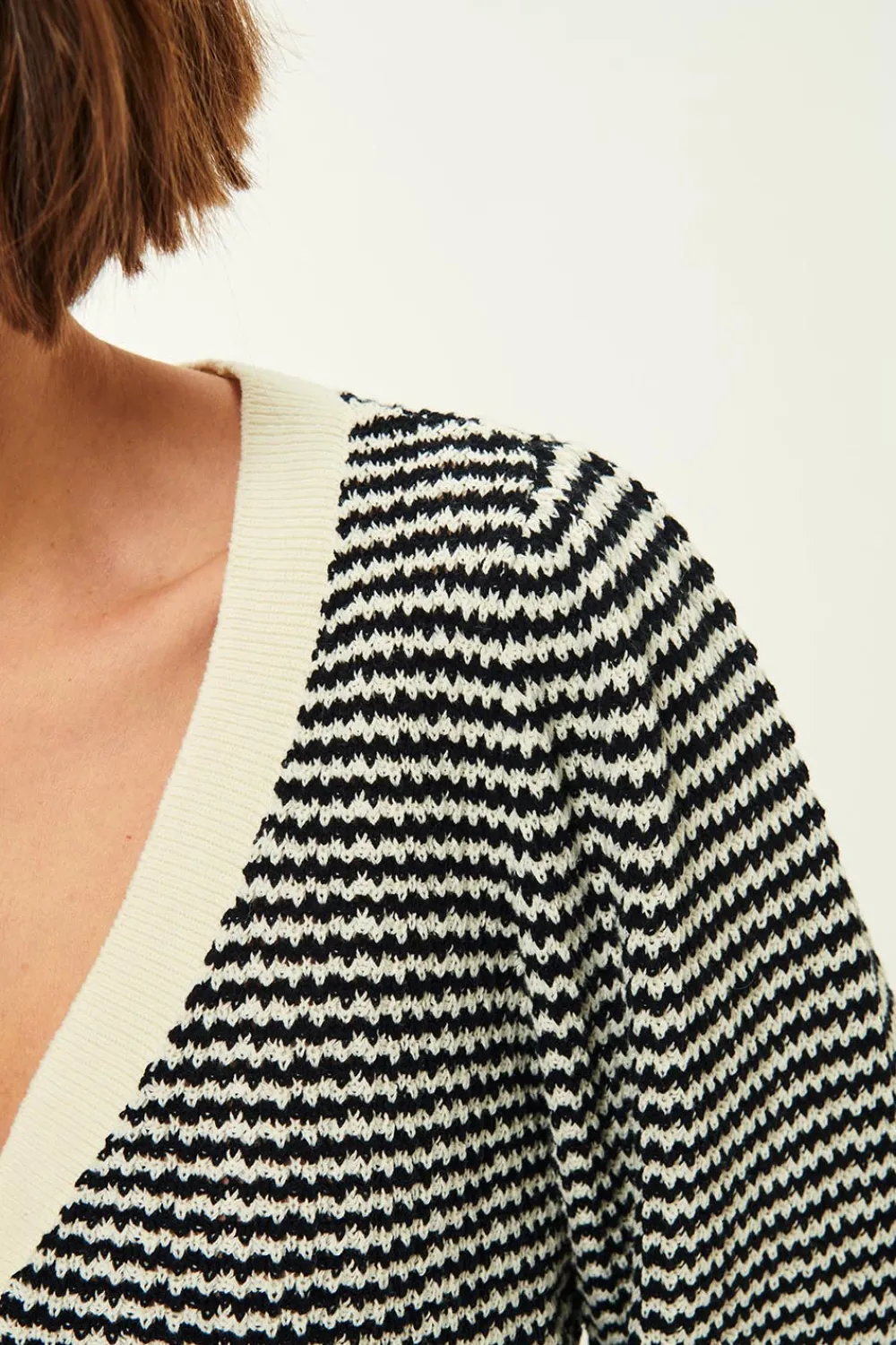 Des Petits Hauts Gilet Azelie Creme/Noir Best