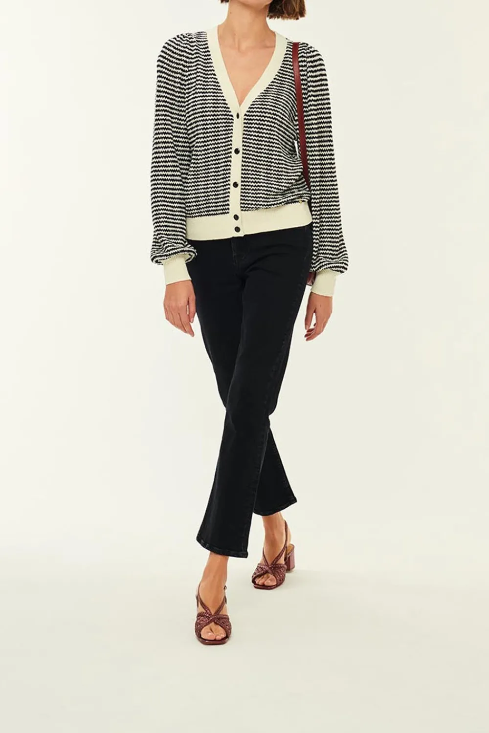 Des Petits Hauts Gilet Azelie Creme/Noir Best