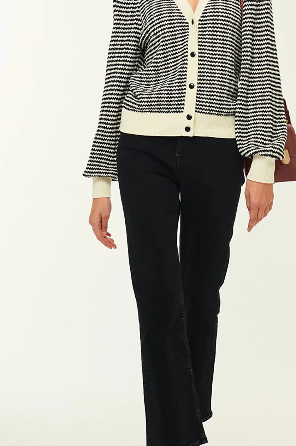 Des Petits Hauts Gilet Azelie Creme/Noir Best