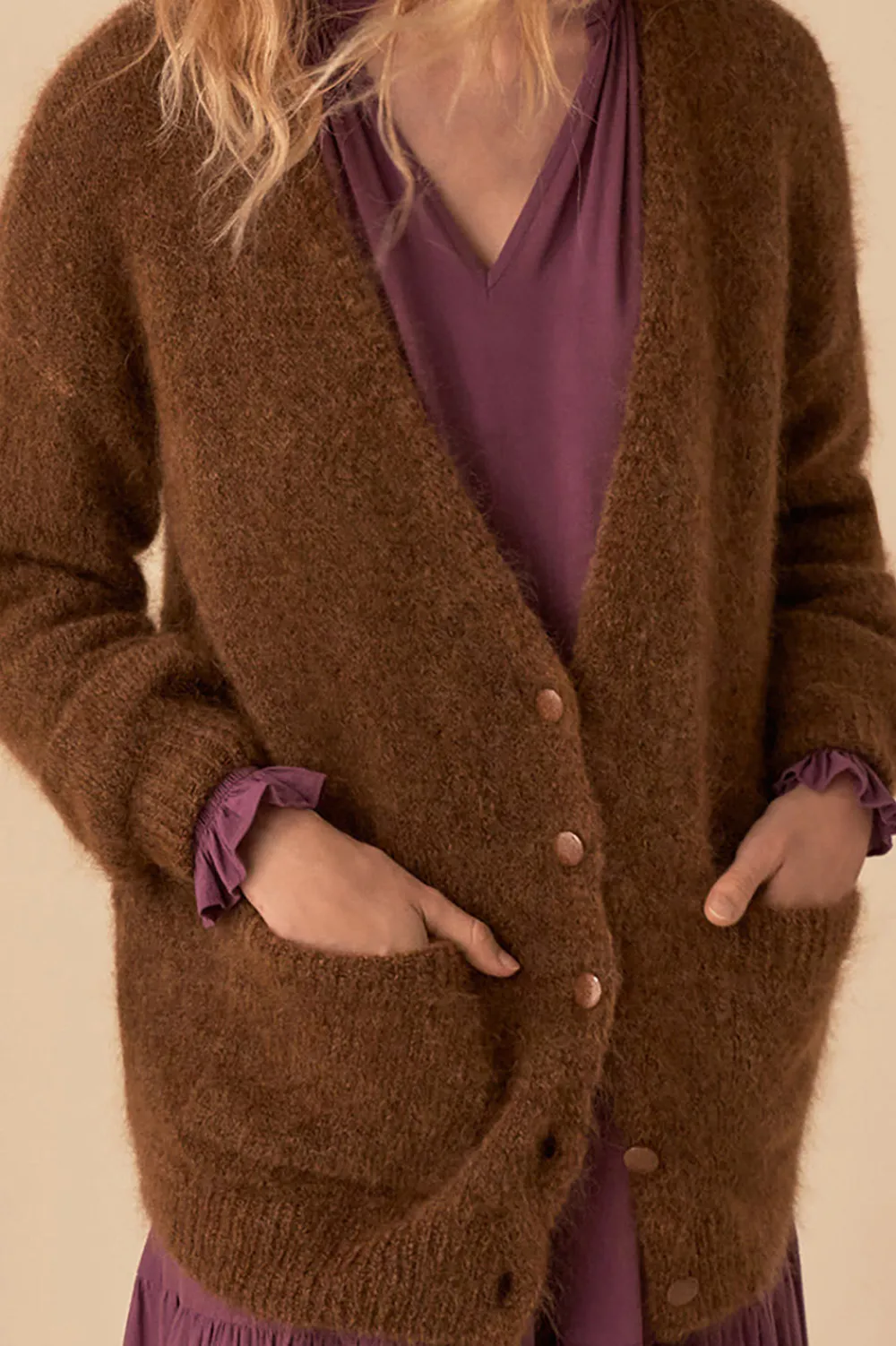 Des Petits Hauts gilet betani MOKA Best Sale