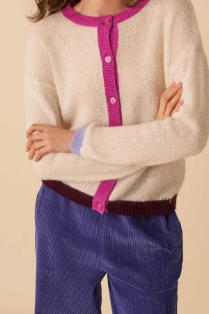 Des Petits Hauts gilet christen ecru/crush Hot