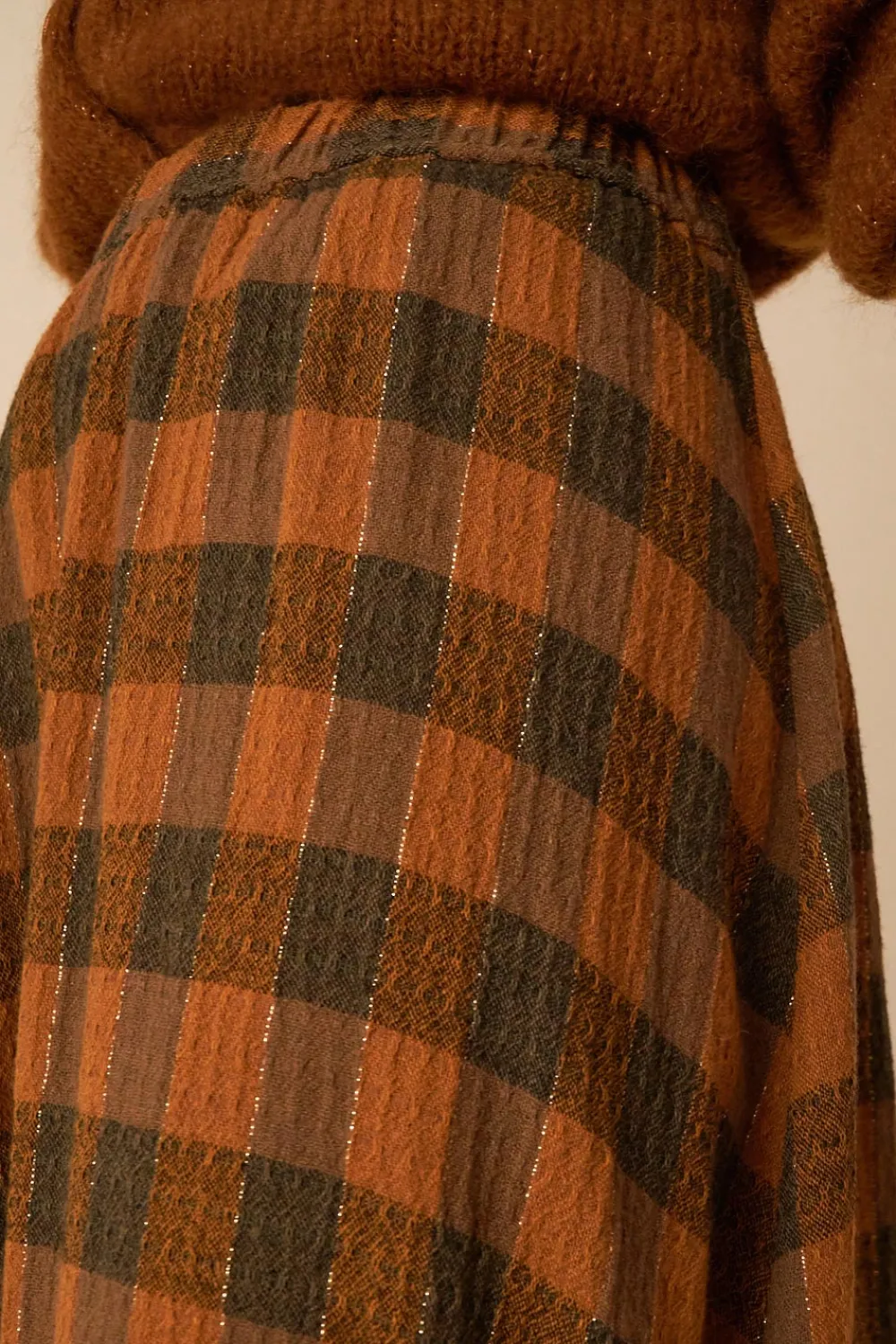 Des Petits Hauts jupe virvolte carreaux gingembre CARREAUXGINGEMBRE Discount
