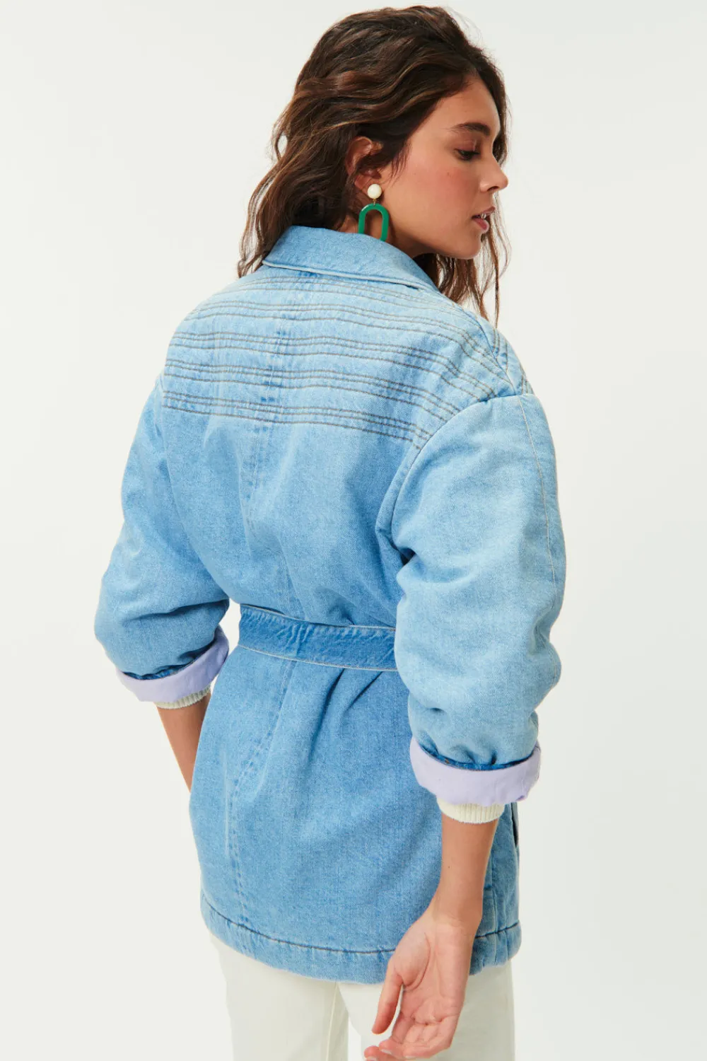 Des Petits Hauts Manteau Natali Vintage Blue VINTAGEBLUE Flash Sale