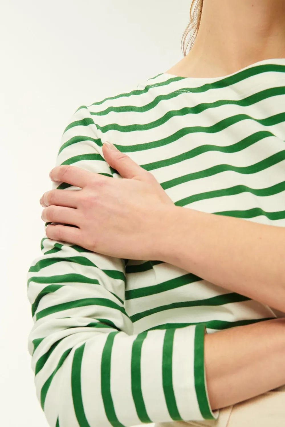 Des Petits Hauts Marinière Filipette Ecru/Cactus Sale