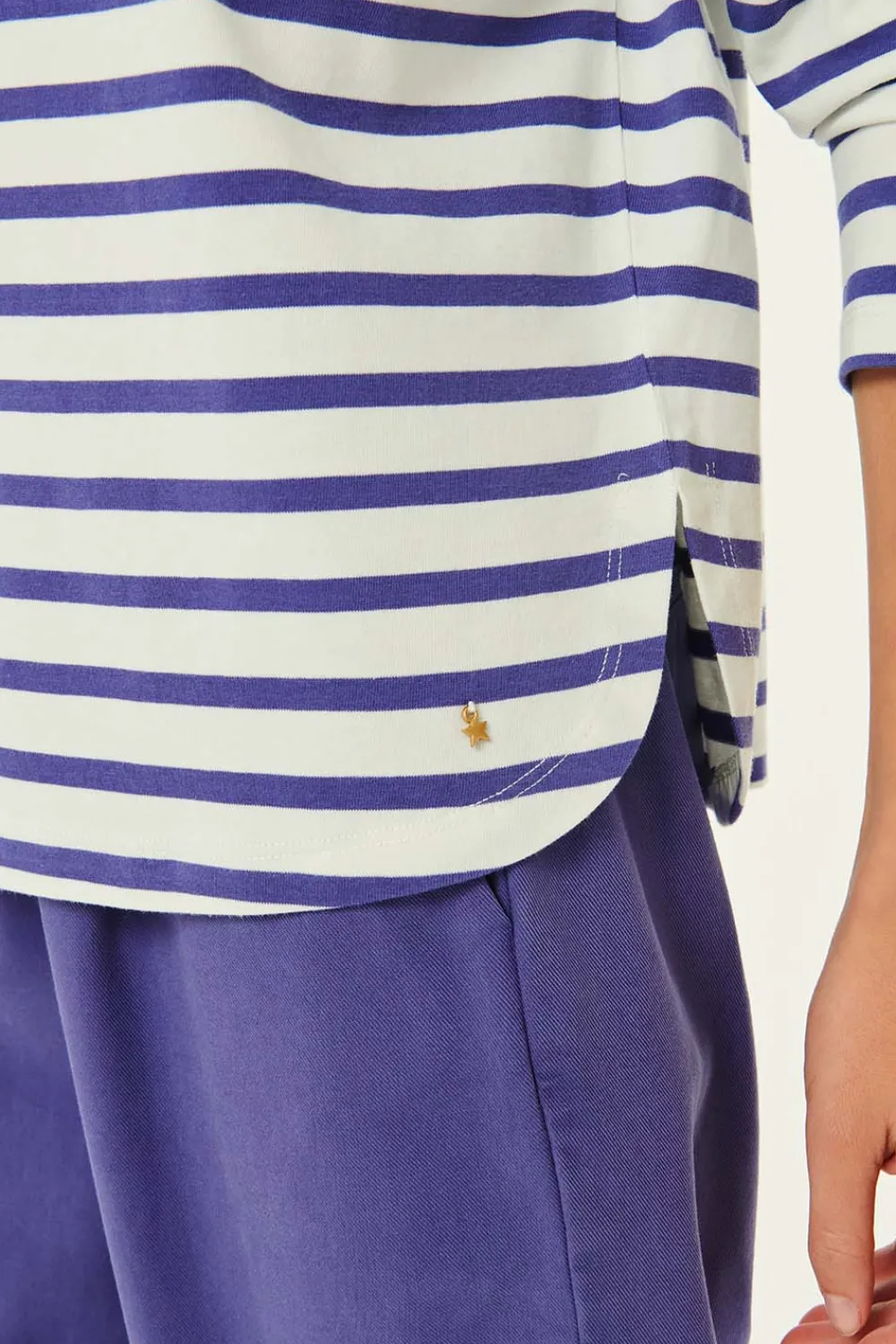 Des Petits Hauts Marinière Filly Ecru/Figue Cheap