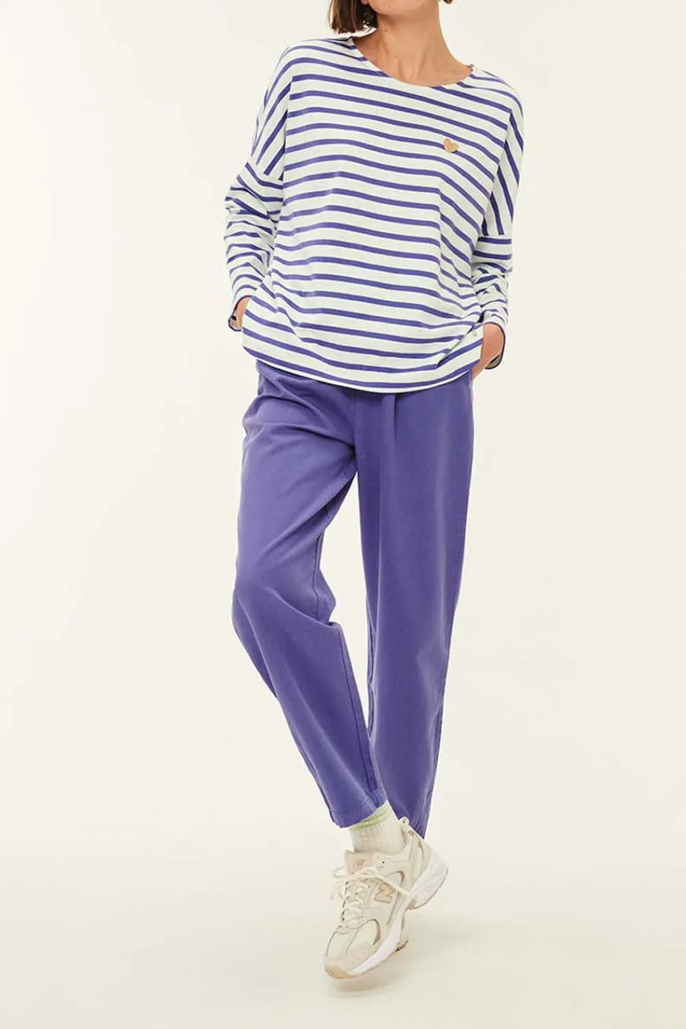 Des Petits Hauts Marinière Filly Ecru/Figue Cheap
