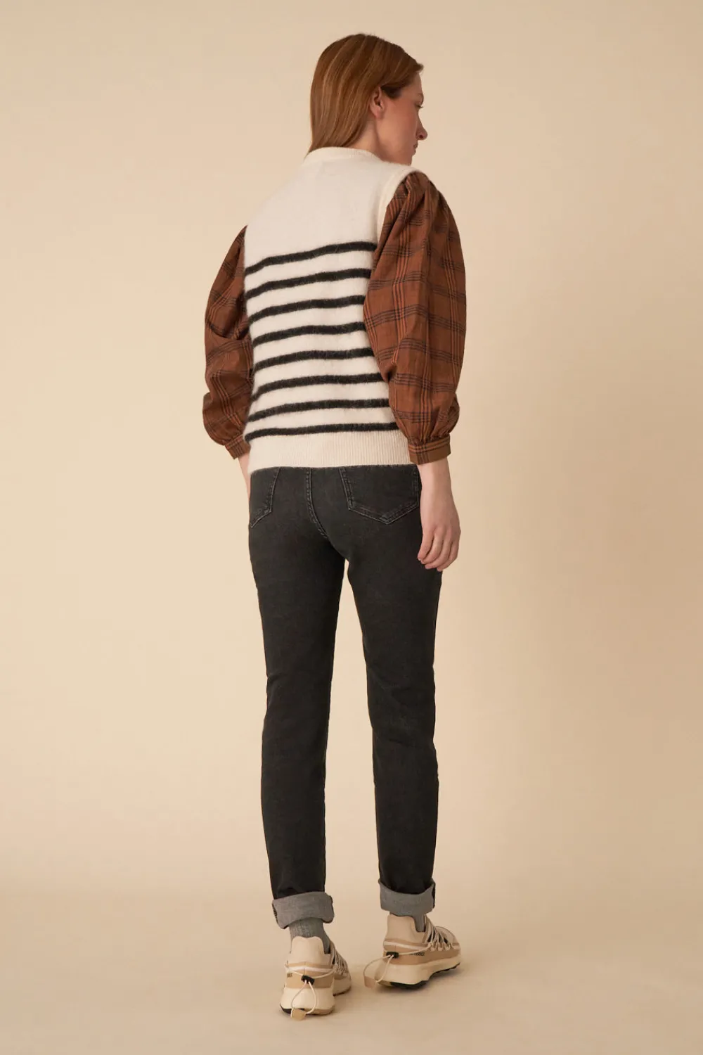 Des Petits Hauts pull alivie ecru/pavot Outlet