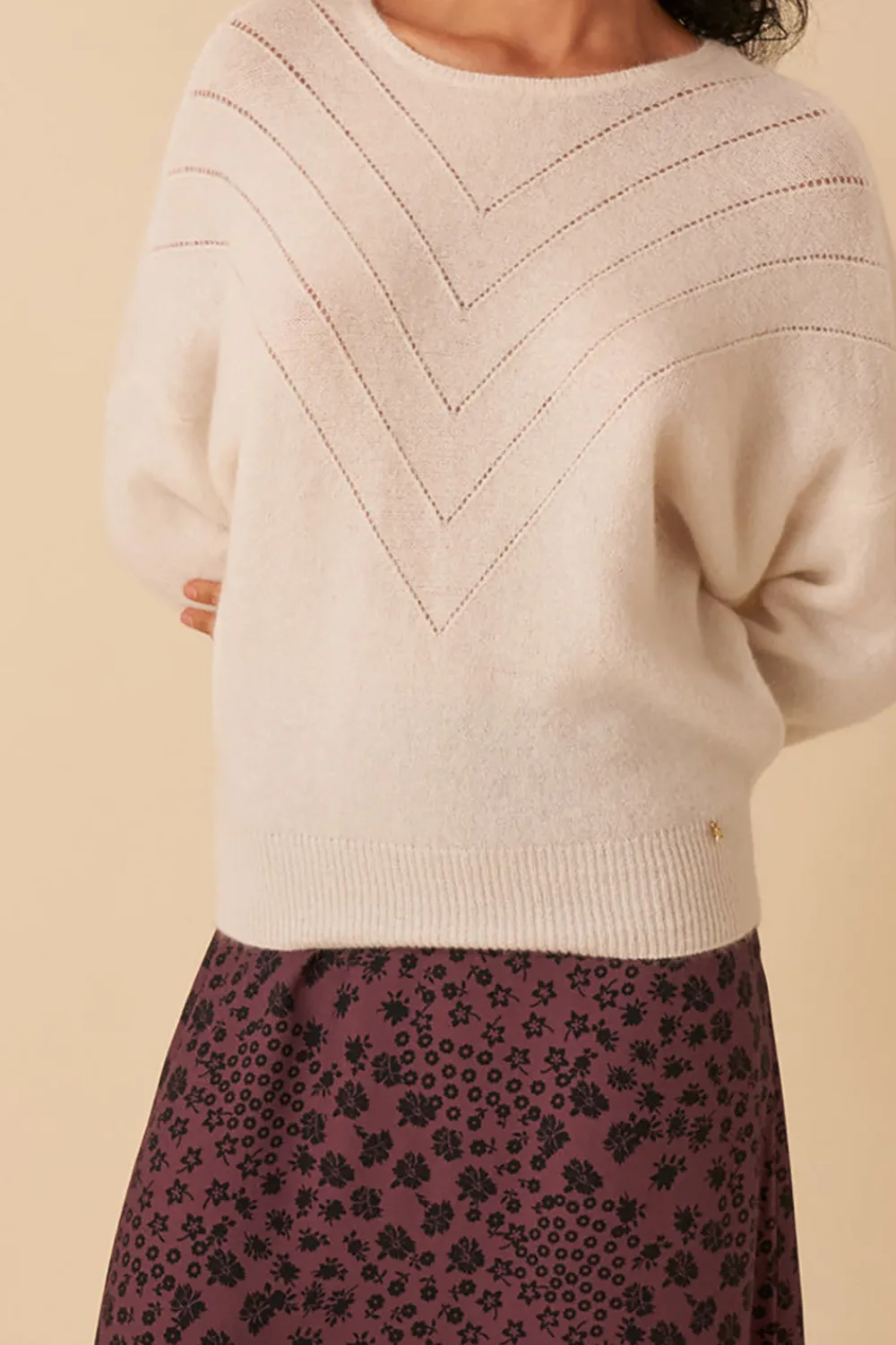 Des Petits Hauts pull aloise ECRU Discount