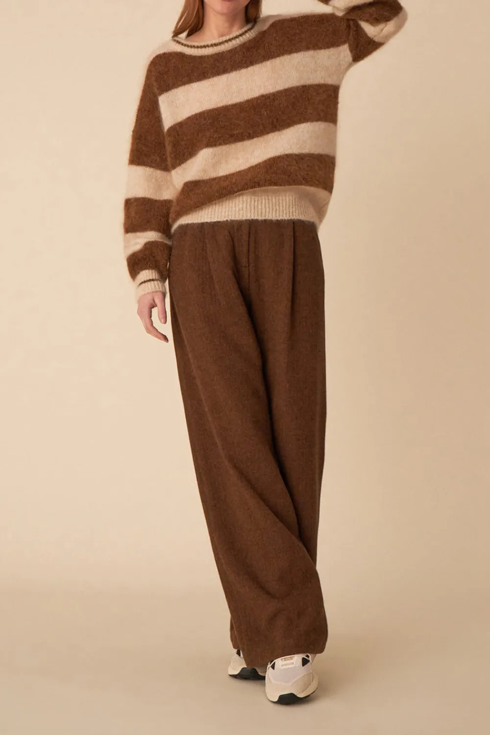 Des Petits Hauts pull banelle farine/moka Cheap