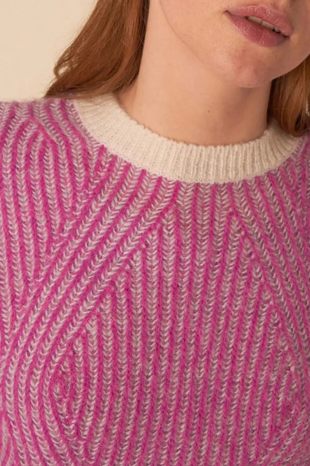 Des Petits Hauts pull chanone ecru/crush Flash Sale