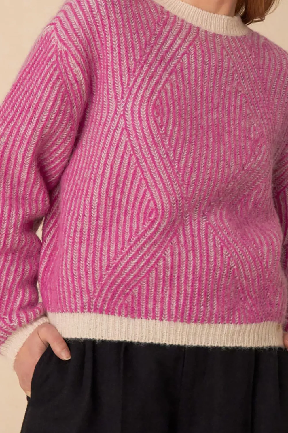 Des Petits Hauts pull chanone ecru/crush Flash Sale