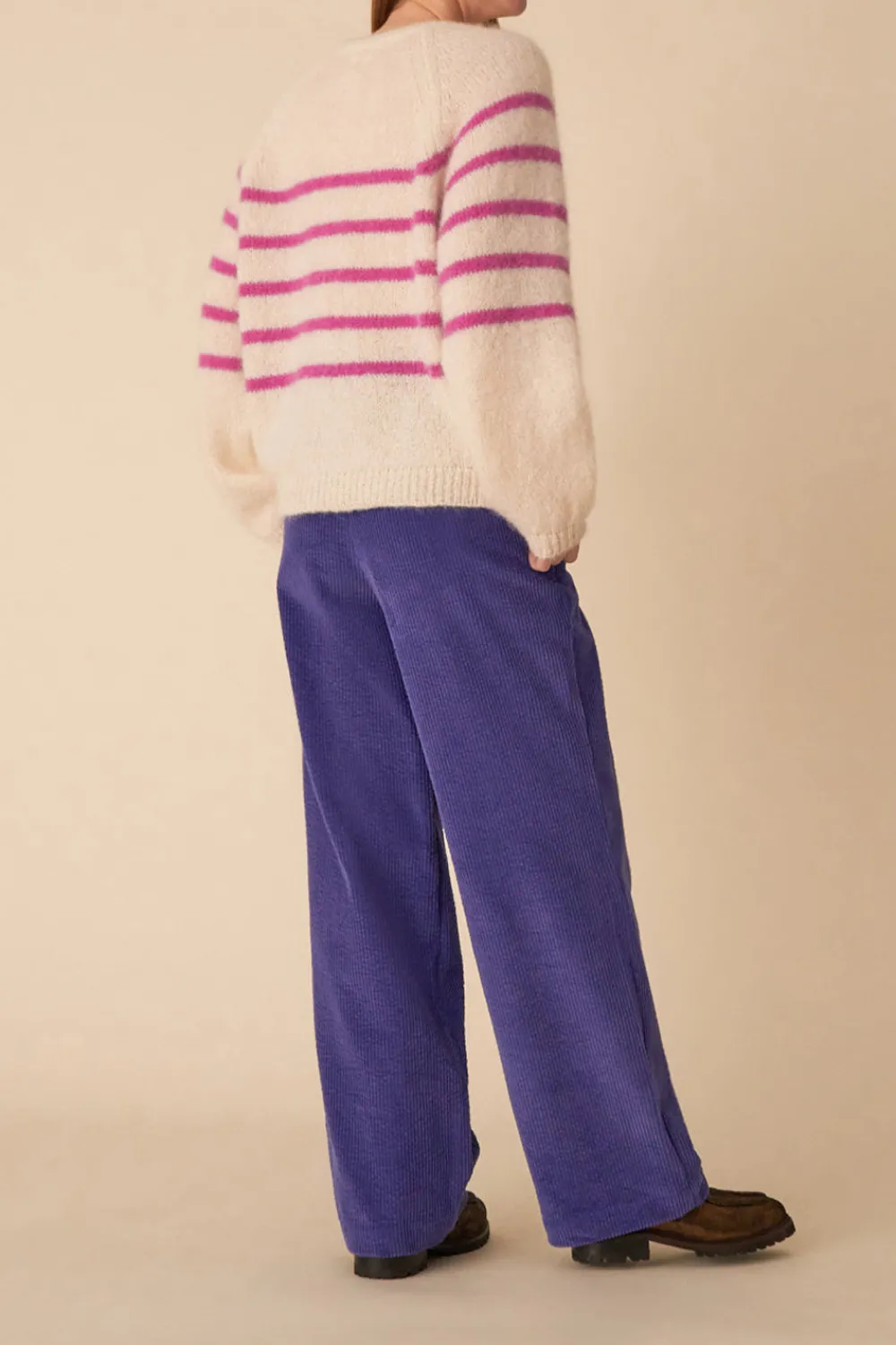 Des Petits Hauts pull marinière dubol ecru/crush Best