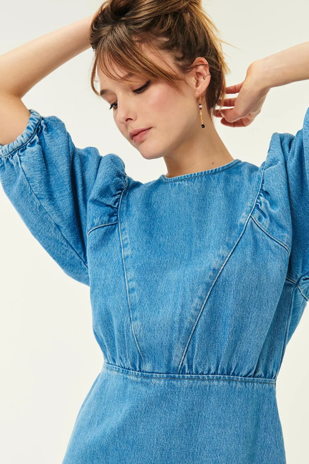 Des Petits Hauts Robe Landry Vintage Blue VINTAGEBLUE Cheap