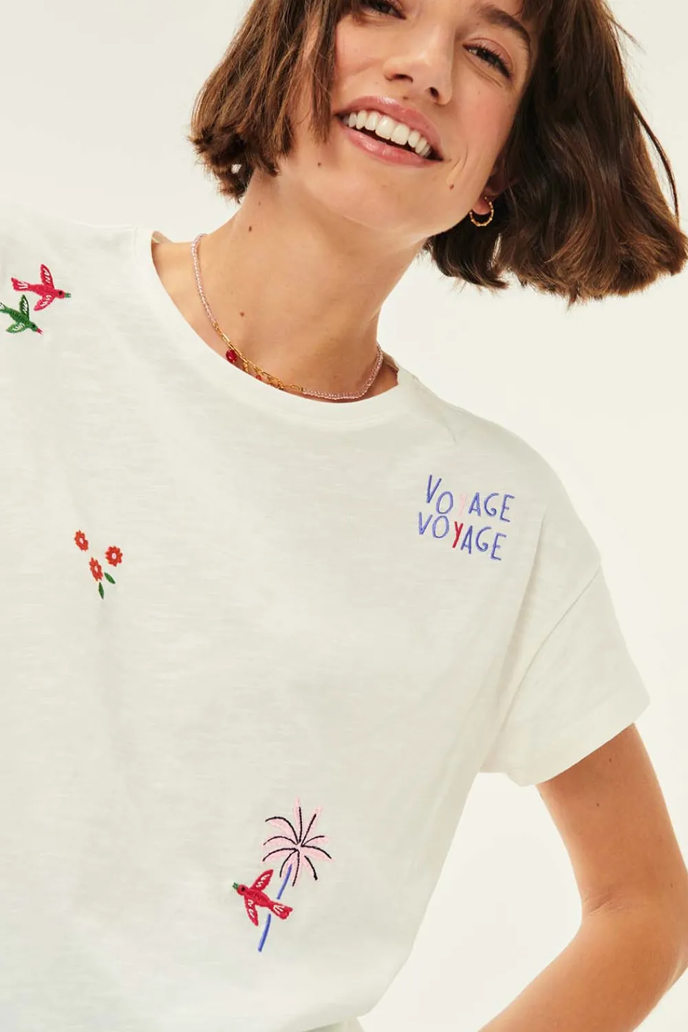 Des Petits Hauts Tee-shirt Joris ECRU Clearance