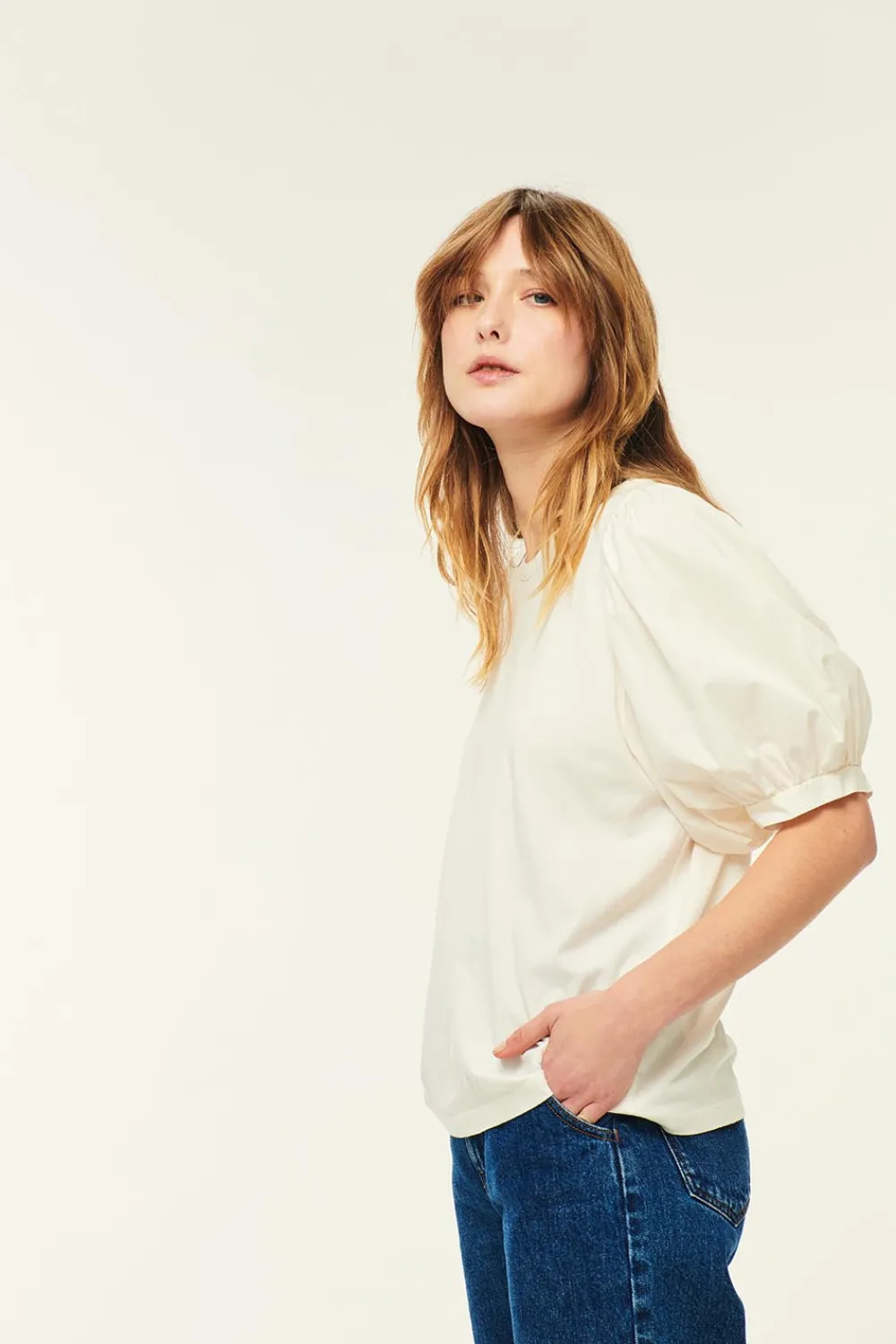 Des Petits Hauts Tee-shirt Kaleb ECRU Clearance